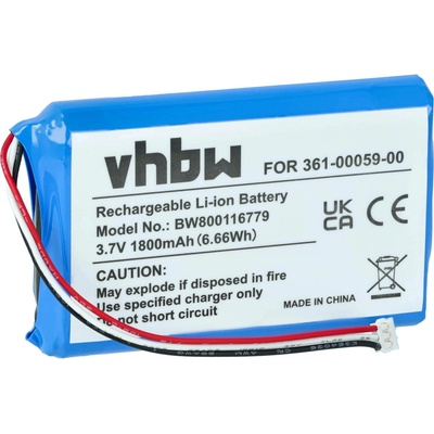 VHBW Baterie pro Garmin Zumo 340LM / 350LM / 390LM, 1800 mAh - neoriginální