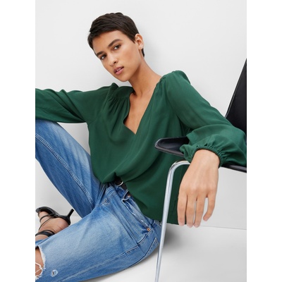 GAP Елегантна блуза Lenzing Ecovero GAP GAP | Zelen | ЖЕНИ | XXS