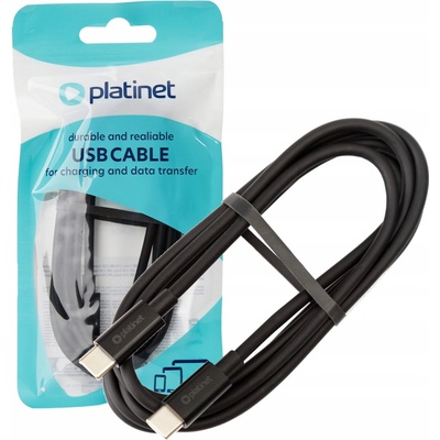 Platinet PL0553 USB, USB-C / USB-C konektor 100W, 1,5m, černý