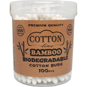  COTTON LINE клечки за уши, Bamboo, 100 броя