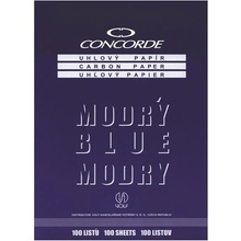 Concorde Uhlový papier A4 25 listov modré