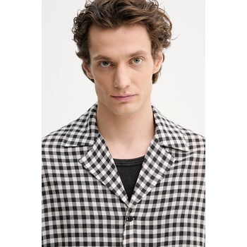 Won Hundred Риза Won Hundred мъжка в черно със свободна кройка 3551-14274 (3551.14274)