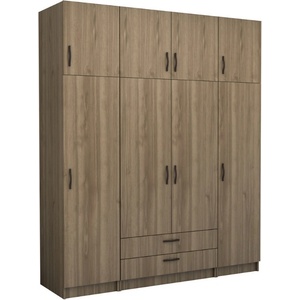 TopMebel Четирикрилен гардероб Victoria TopMebel с шкаф в цвят орех 200x60x240cm - topmebel - 1 470,67 лв