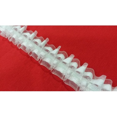 Řasící stuha na vitrážovou záclonu 1:2 2,9 cm