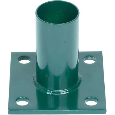 Pätka Strend Pro METALTEC, pre okrúhly stĺpik 48 mm, zelená, na ukotvenie, RAL6005