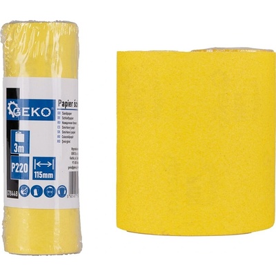 Brusný papír – role 115 mm × 3 m, zrnitost P220 | Geko
