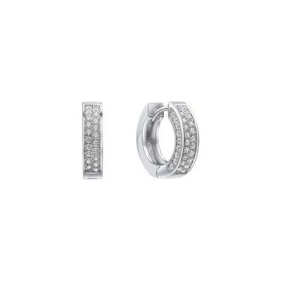 Diamonfire Luxusné strieborné náušnice E6411