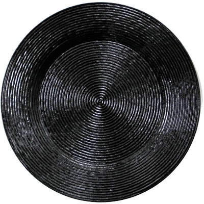 Horecano HORECANO-Подложна чиния с брокатен ефект ф33cm ЧЕРНА (HC-93947) 194602-4 (0193947)