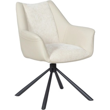 Image 1 of Carmen Трапезен стол Carmen TEMPE, до 120кг. макс. тегло, дамаска/силиконова кожа, праховобоядисана метална база, въртене на 360°, лате (bt-3532354)