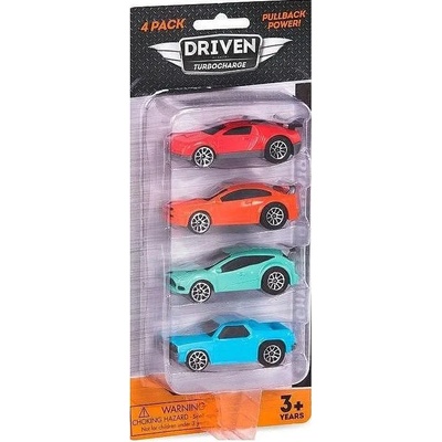 Battat Игрален комплект Battat метални колички Pull-Back 4 броя