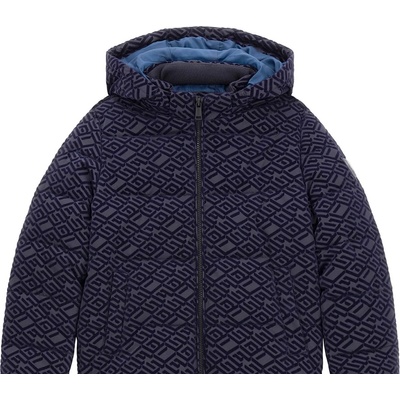 GUESS Зимно яке в тъмно синьо за момче покрито с лога Guess