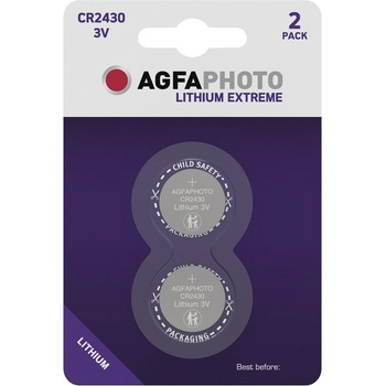 AgfaPhoto Бутонна батерия AGFAPHOTO Lithium CR2430 2 броя (APCR2430B2)