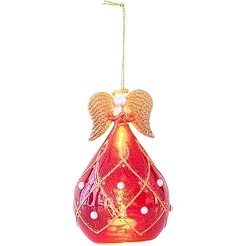 Eurolamp SA Свещник Eurolamp - Ангел, червен, 9 x 15 cm (13704)