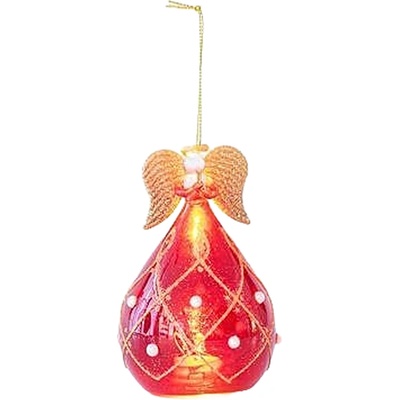 Eurolamp SA Свещник Eurolamp - Ангел, червен, 9 x 15 cm (13704)