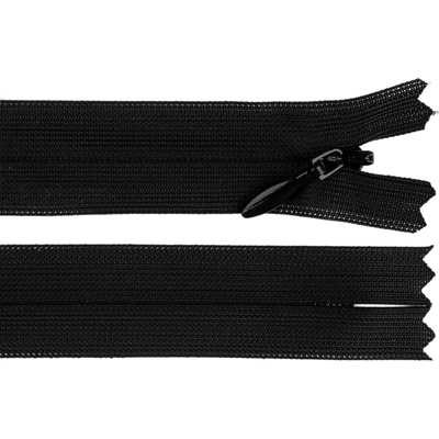 Prima-obchod Spirálový zip skrytý YKK No 3 délka 50 cm dederon, barva 580 černá