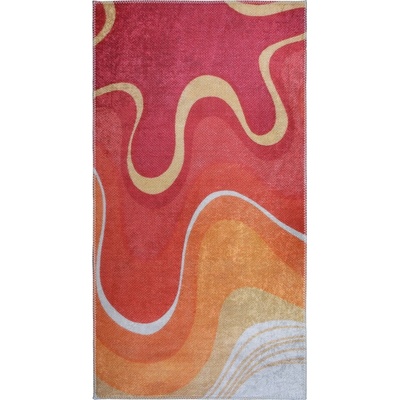 Vitaus Червен и оранжев килим подходящ за пране 60x100 cm Colors of Joy - Vitaus (KRN-6205-60x100)