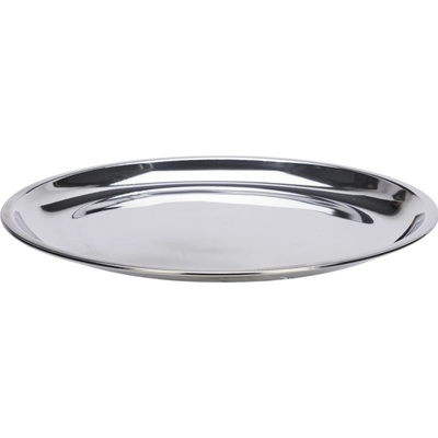 Madam Stoltz Kovový podnos Stainless Steel 27 cm stříbrná kov