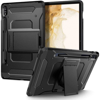Spigen Tough Armor Pro Case - хибриден кейс с най-висока степен на защита за Samsung Galaxy Tab S7, Galaxy Tab S8 (черен)