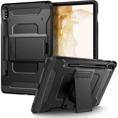 Spigen Tough Armor Pro Case - хибриден кейс с най-висока степен на защита за Samsung Galaxy Tab S7, Galaxy Tab S8 (черен)