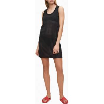 Calvin Klein plážové šaty KW0KW01001-BEH černá