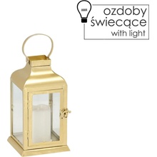 Chomik LAMPION 11 x 11 x 22 CM LED KOVOVÝ ZLATÝ *0900