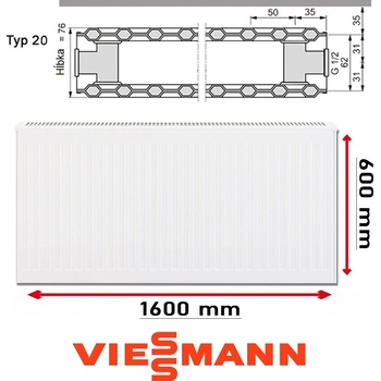 Viessmann 20 600 x 1600 mm