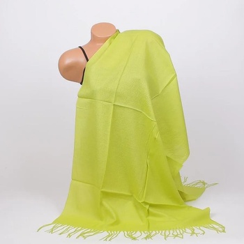 Image 1 of Свеж дамски шал в жълто-зелено с ресни