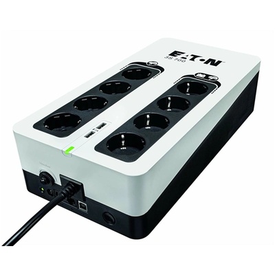 Eaton Непрекъсваема 700VA - 3S700D (8 изхода Schuko, режим на готовност, USB, защита на линията, софтуер) (3S700D)