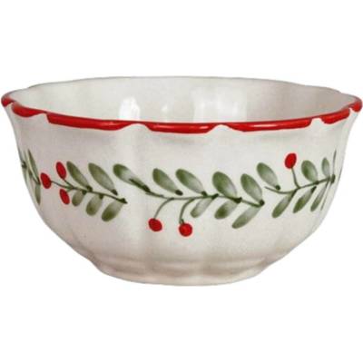 Strömshaga Mistička Esther Lingonberry krémová keramika 13 cm