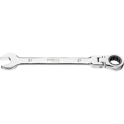 Neo Tools Klíč plochý očkový s kloubem a ráčnou 27 mm 09-056