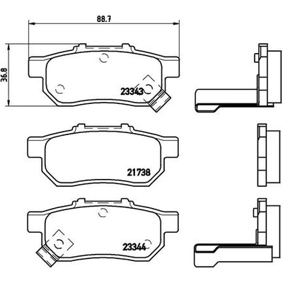 BREMBO Sada brzdových platničiek kotúčovej brzdy P28025