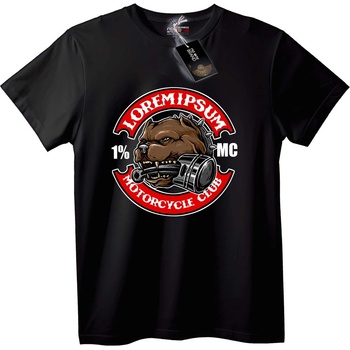 NOONEBRAND Тениска 1% Мотоклуб - 7XL, Black