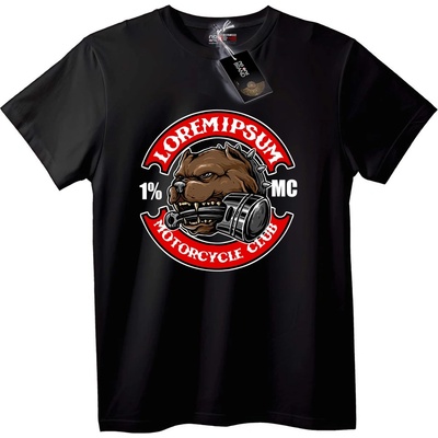 NOONEBRAND Тениска 1% Мотоклуб - 7XL, Black