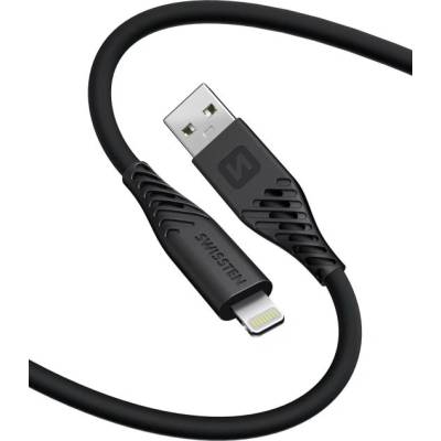 Swissten 71533010 SOFT SILICONE datový Lightning, 1,5m, černý