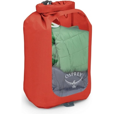 OSPREY DRY SACK 12 W/WINDOW, mars orange