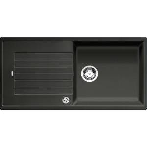BLANCO Zia XL 6 - Мивка от Silgranit, 100x50 см, с регулиране на оттока, черна 526023 (526023) Мивка за вграждане