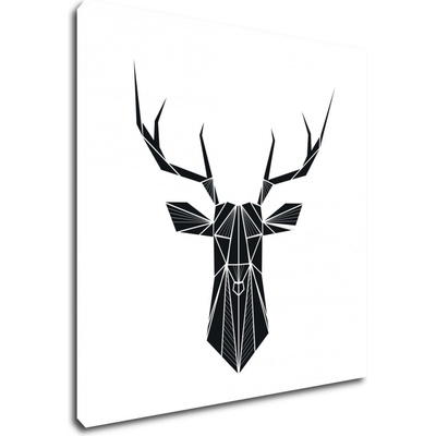 Impresi Obraz Abstraktní jelen na bílém pozadí - 90 x 90 cm
