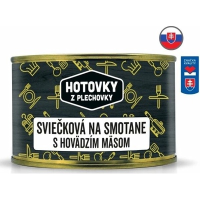 Hotovky z plechovky Sviečková na smotane s hovädzím mäsom 400 ml
