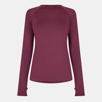 USA Pro Дамска фланелка с дълъг ръкав USA Pro Long Sleeve Top Womens - Dark Cherry