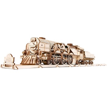 Ugears 3D puzzle Lokomotiva V-Express s vagónem 538 ks