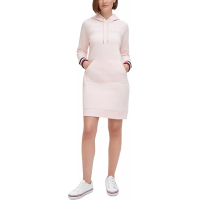 Tommy Hilfiger dámské mikinové šaty Raglan růžové