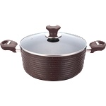 Eco ЕКО-Тенджера 28 см с керамично мраморно покритие Кафява hx-С7pc28db (018482)