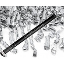 PartyDeco Vystreľovacie konfety strieborné stužky 60 cm