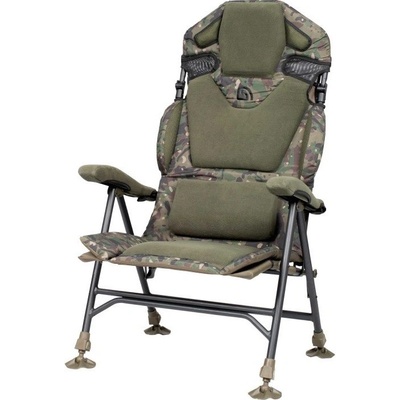 Trakker Kreslo Komfortné s lakťovými opierkami Levelite Camo Longback Recliner
