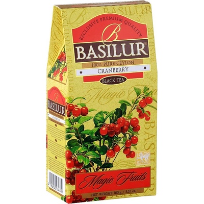 Basilur černý čaj brusinka Cranberry s příchutí brusinky sypaný 100 g