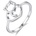 Silenti Jewelry Сребърен пръстен "Kitty" - 8 - 57мм (18.1мм диам. )