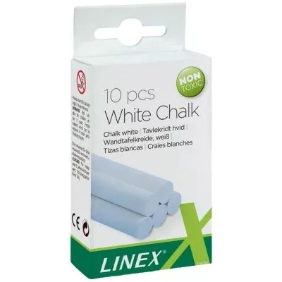 LINEX Бели тебешири, кръгли 10 бр. linex