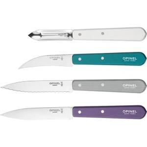 Opinel Комплект ножове ESSENTIELS ART DÉCO, комплект от 4 бр. , многоцветна, габърово дърво, Opinel (OPIA0045653)