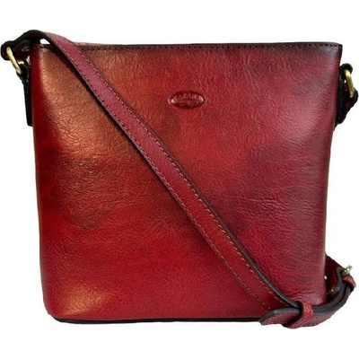 Katana kožená crossbody kabelka 82815-08 červená
