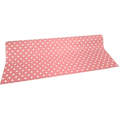 Floristická fólie s puntíkem 50cm x 9,1m 5 starorůžová